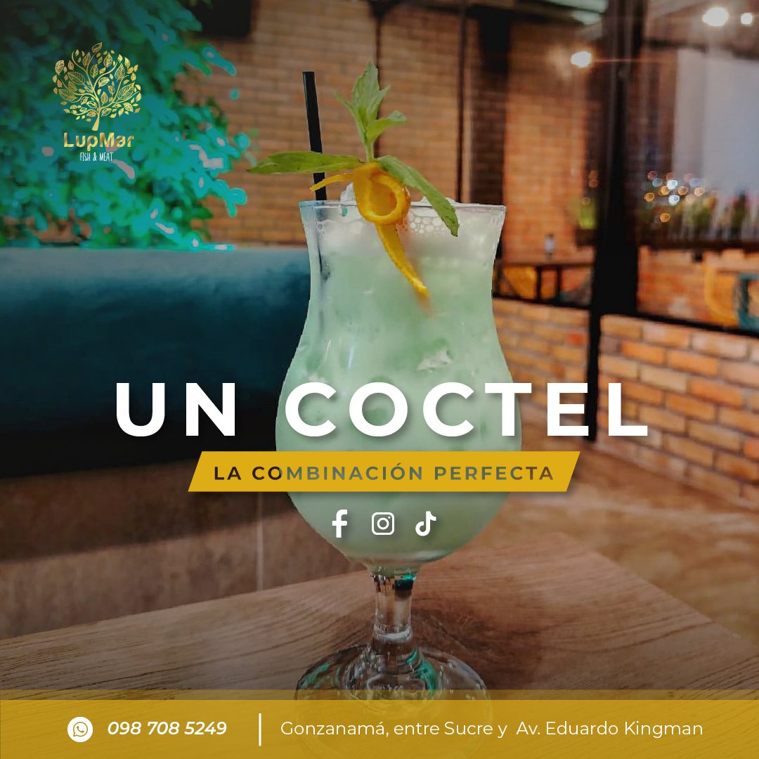 Bebidas Refrescantes y Cócteles para acompañar tu comida en LupMar