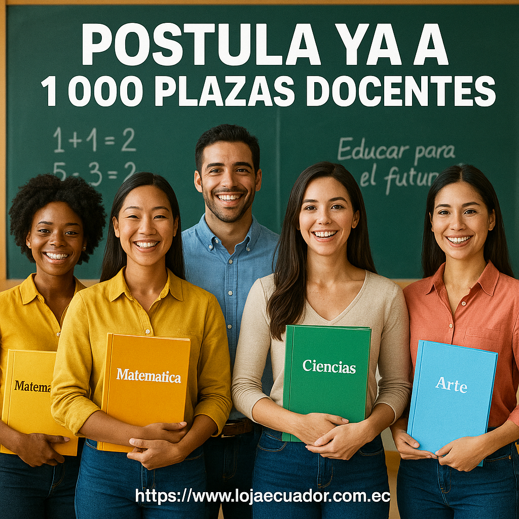 Infografía resumen del cronograma o etapas del concurso docente Ecuador 2025