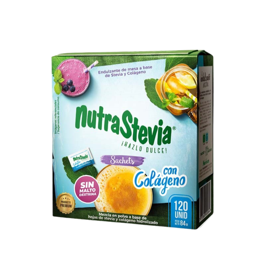 Caja de 120 sobres de NutraStevia con colágeno