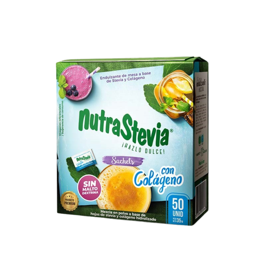 Caja de 50 sobres de NutraStevia con colágeno
