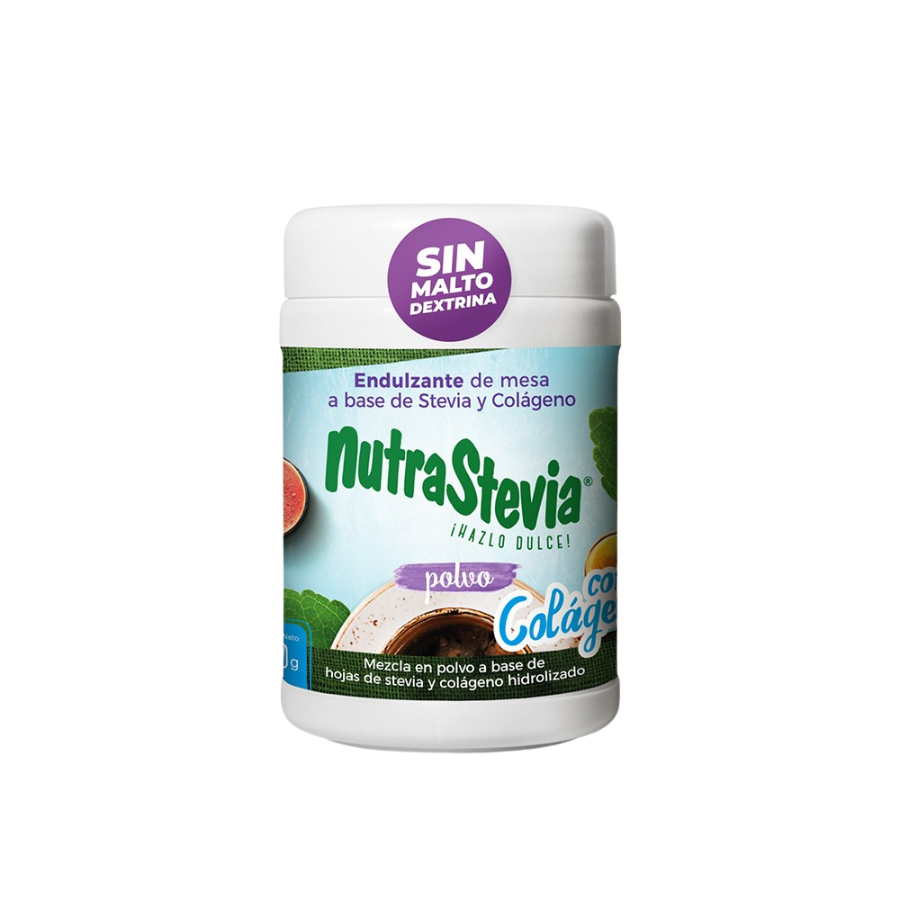 Frasco de NutraStevia con colágeno