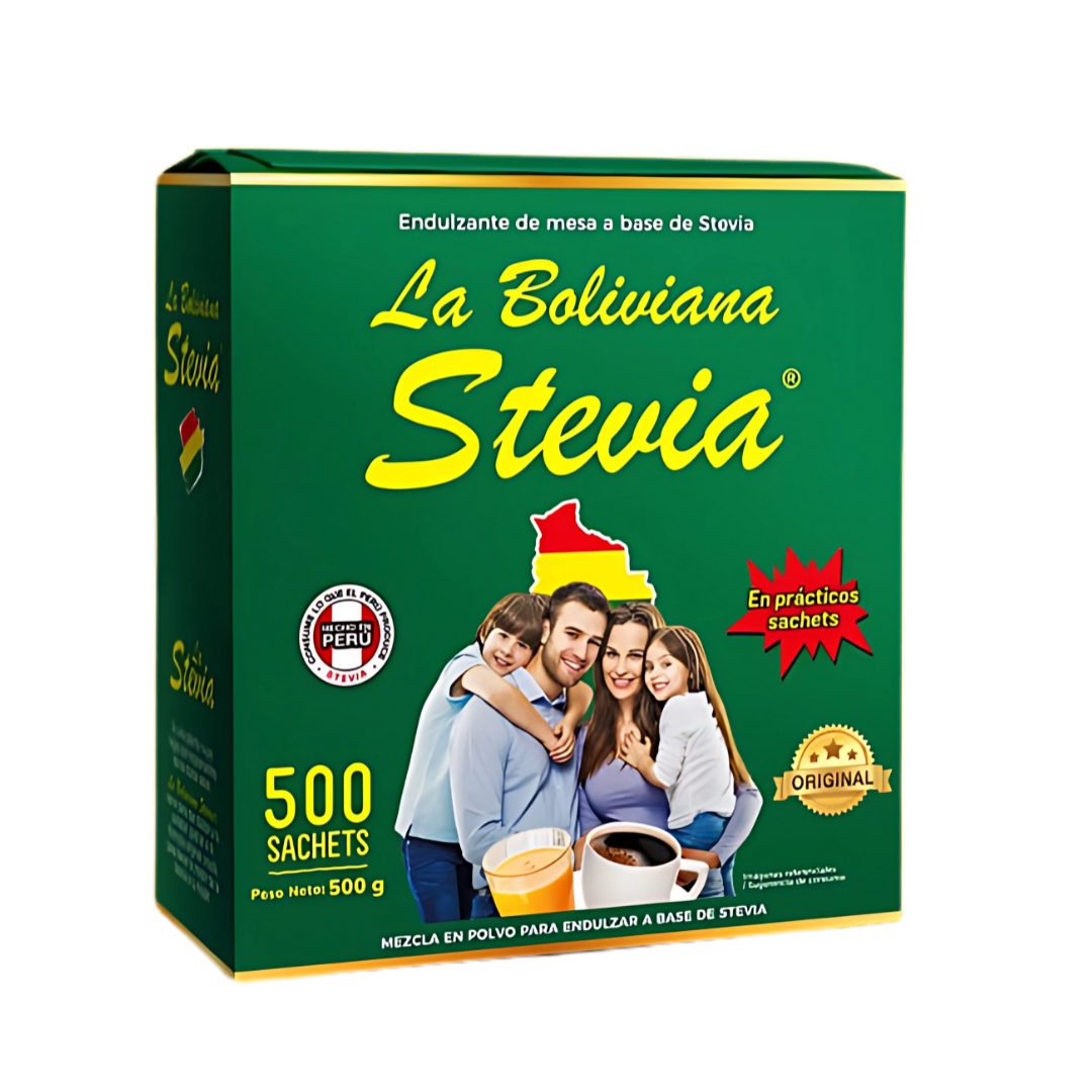 Caja de 500 sobres de La Boliviana Stevia