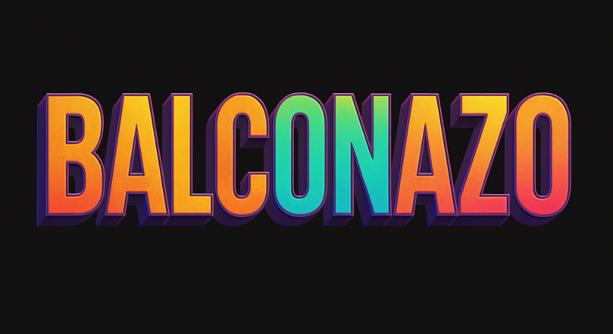 [Imagen de un concierto desde un balcón en una calle colonial por la noche con el logo Balconazo]