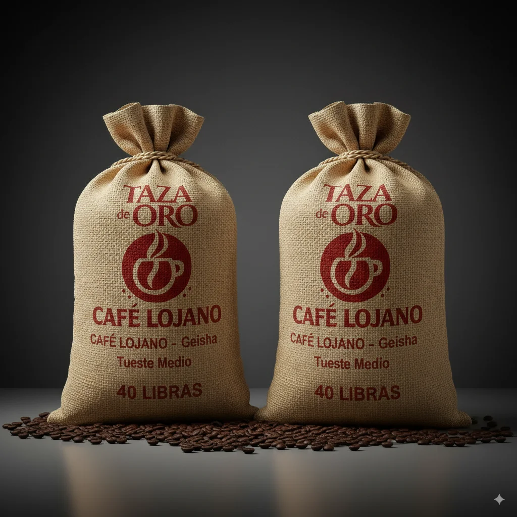 Café Lojano Geisha – Taza de Oro | Saco de 40 Libras – Tueste Medio