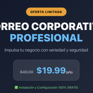 Correo Corporativo: Planes desde $19.99 [Instalación Gratis]